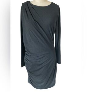 Banana Republic Assymetrical Long Sleeved Ruched Knit Dress, Sx XL